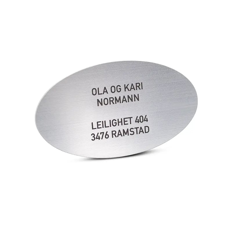 postkasseskilt-oval-solv