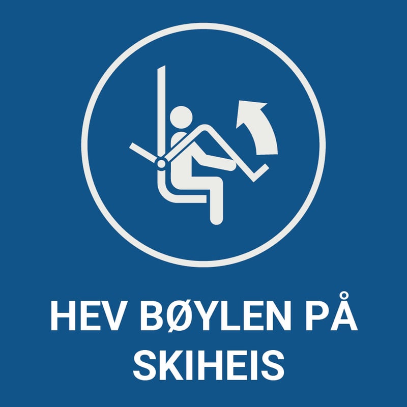 Hev bøylen på skiheis – ISO 7010