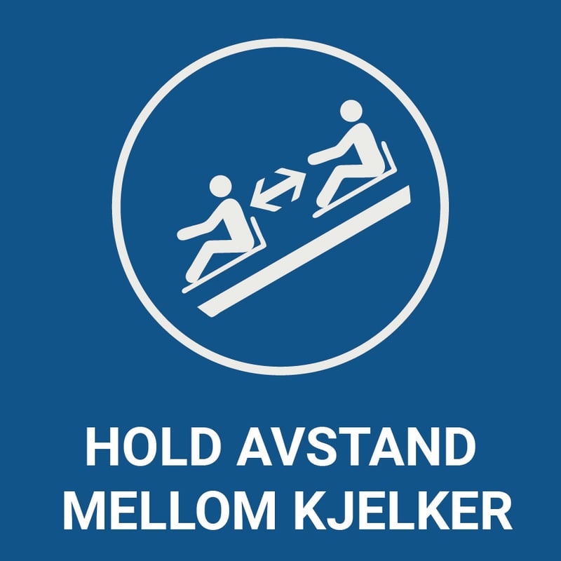 Hold avstand mellom kjelker – ISO 7010