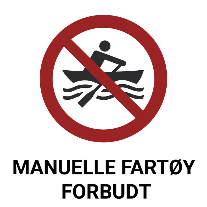 Manuelle fartøy forbudt – ISO 7010