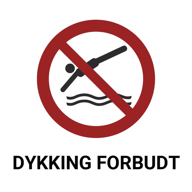 Dykking Forbudt – ISO 7010