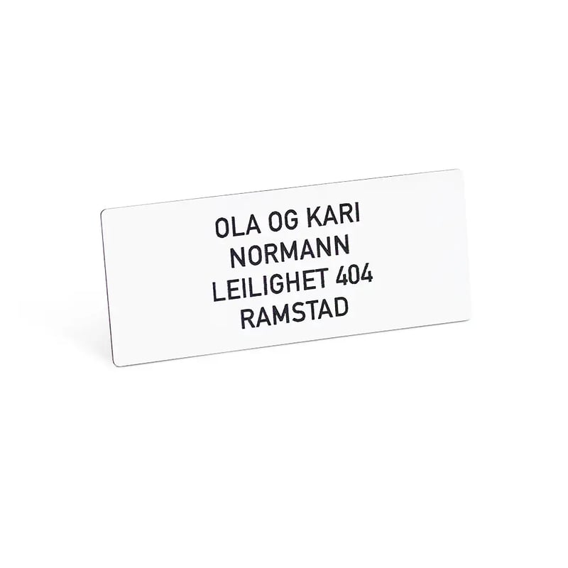 Mailbox sign Small - White