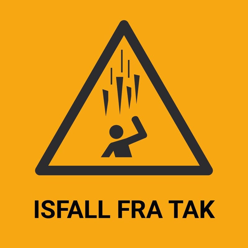 Isfall fra tak – ISO 7010
