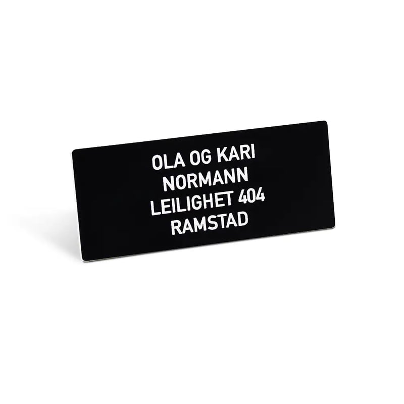 Mailbox sign Small - Black