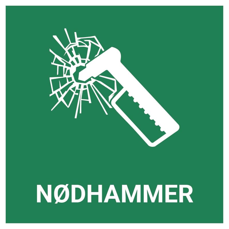 Nødhammer – ISO 7010
