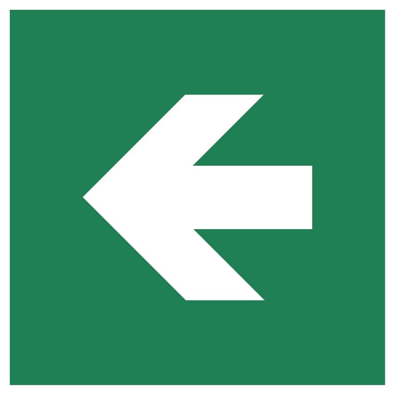 Retningspil 90 grader venstre – ISO 7010