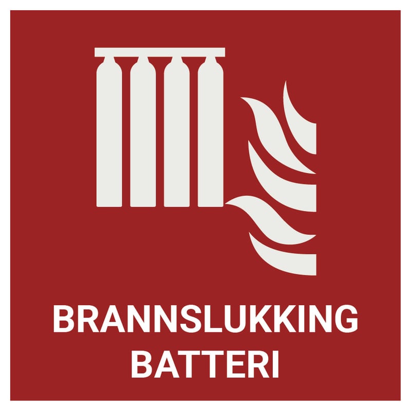 Brannslukking batteri – ISO 7010