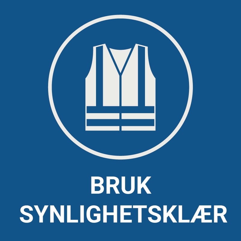 Bruk synlighetsklær – ISO 7010